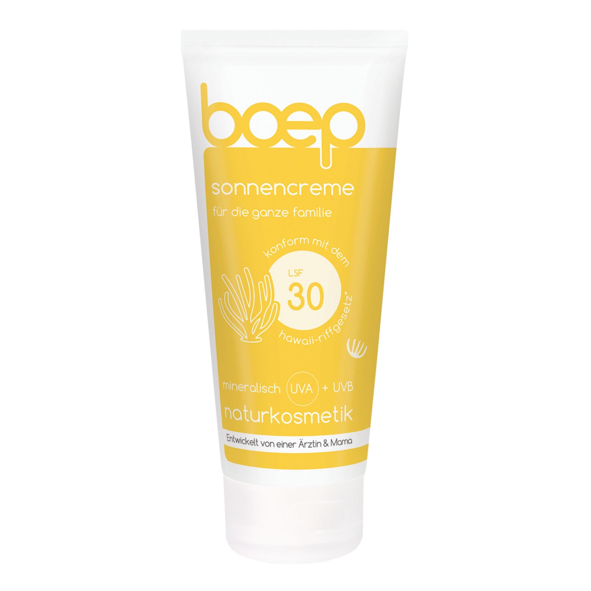 boep protector solar SPF30 | Protección solar mineral para bebés, niños y adultos | Óxido de zinc y sin filtros UV químicos | Protector solar de cosmética natural vegana para toda la familia (200ml)