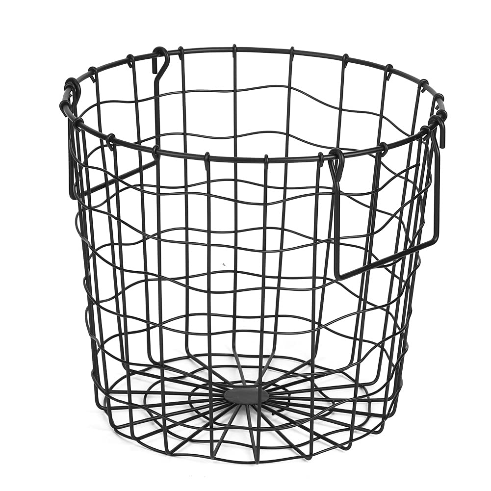 Panier à vêtements en fer noir petit format pour meuble de rangement