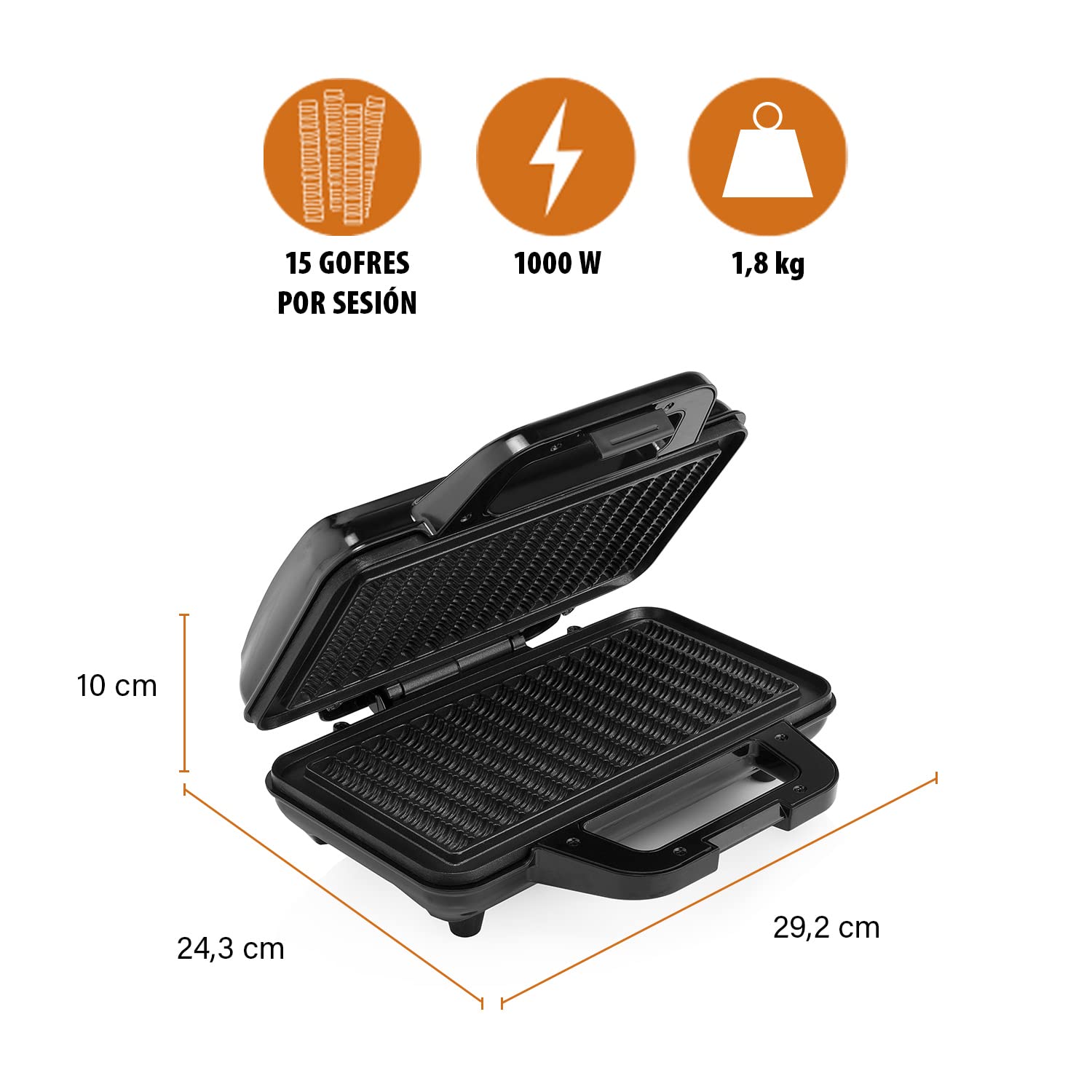 Maquina Waffles SEVERIN Gofrera Elu00e9ctrica, Maquina Para