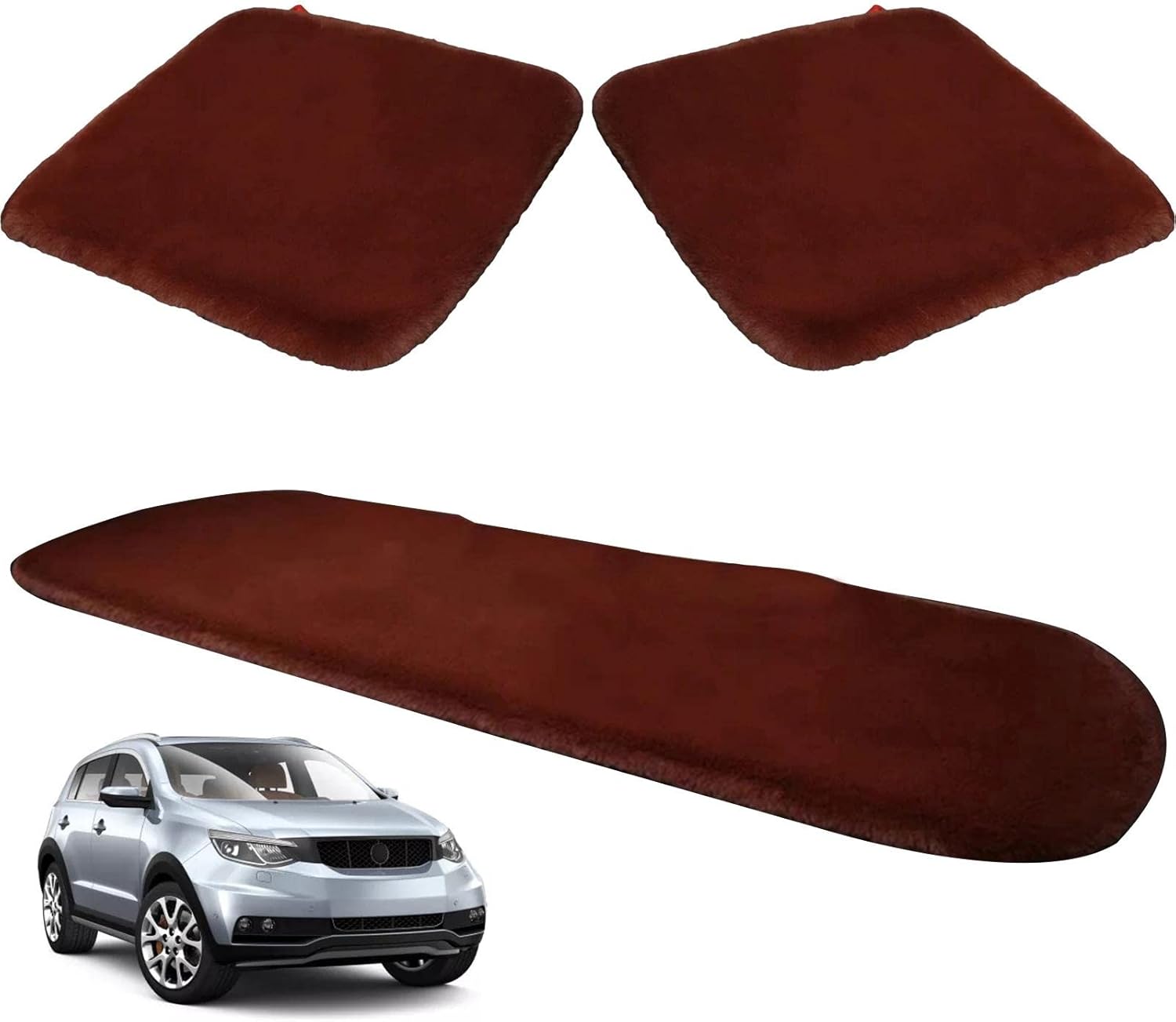 Amazon.co.jp ぬいぐるみカークッション プラッシュカーシートクッション ブルー/ベージュ/ピンク/ブラウン/クラレット ウィンターウォーマー カーシートパッド ほとんどの