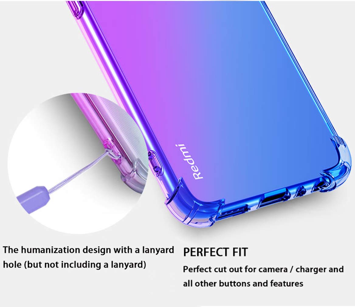 Coque TPU Transparent Dégradé Pour OPPO A9 2020 - Protection Antichoc & Coins Renforcés - Bleu/Violet