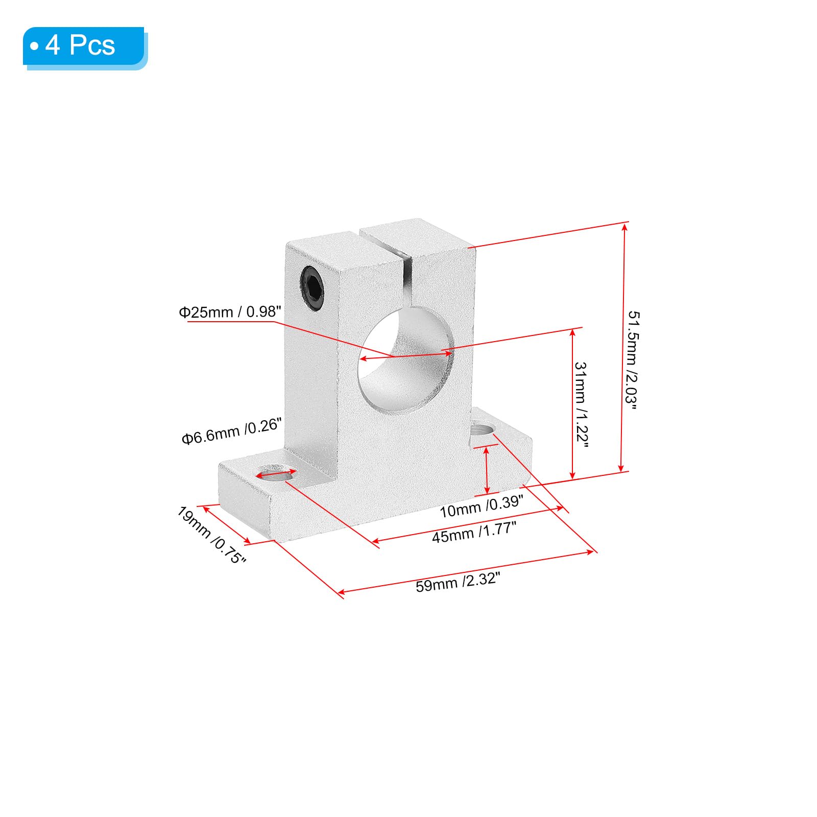 HEN--Bloc De Roulement De Rail De Mouvement Linéaire D'impression 3D