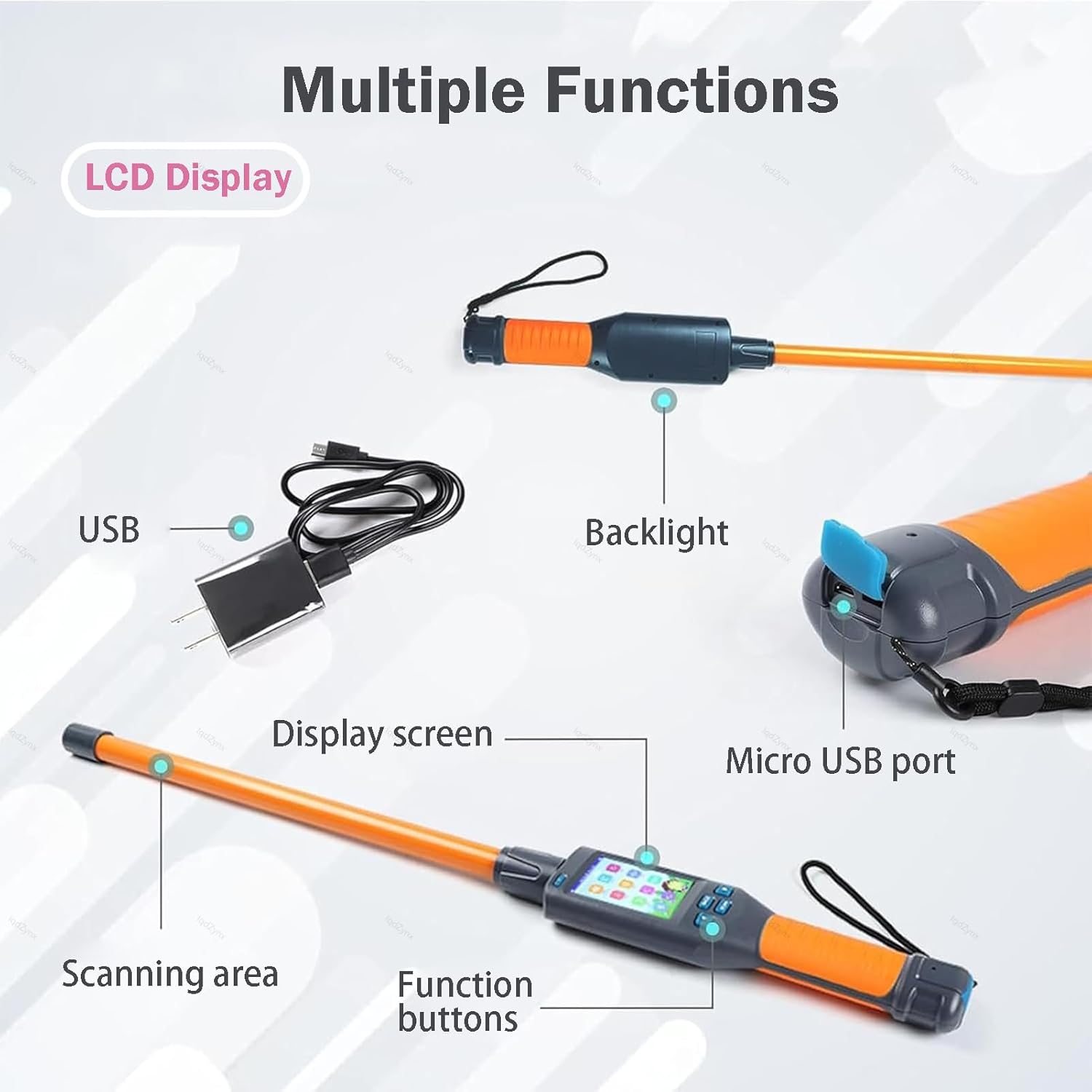 動物用マイクロチップスキャナー ISO11784/11785対応、FDX-B FDX-A HDX EMID対応、134.2kHz ハ