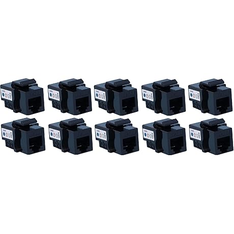 RiteAV Premium Quality RJ11 Keystone Jack, 10-Pack