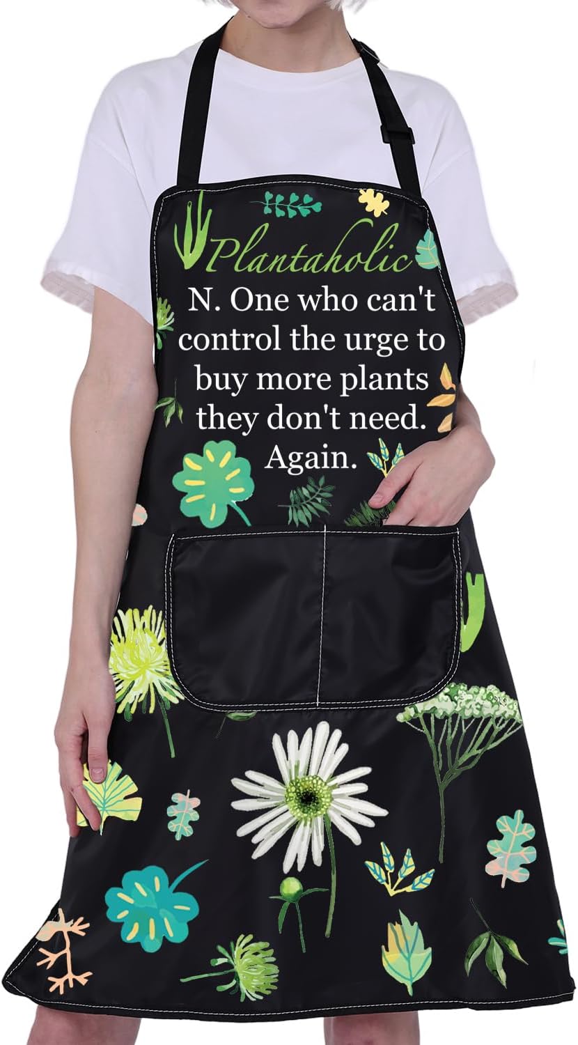 CMNIM Gardening Apron With Pockets Plant Apron Plant Lover