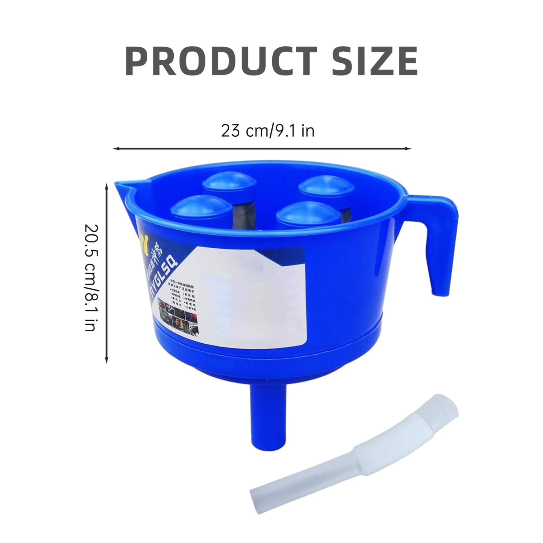 Filtertrichter |.Öl-Wasser-Abscheider mit 4 Filtern für Benzin und |.Mehrzweck-Filtrationstrichter für saubere Kraftstoffe und Flüssigkeiten mit Filterkraftstoff