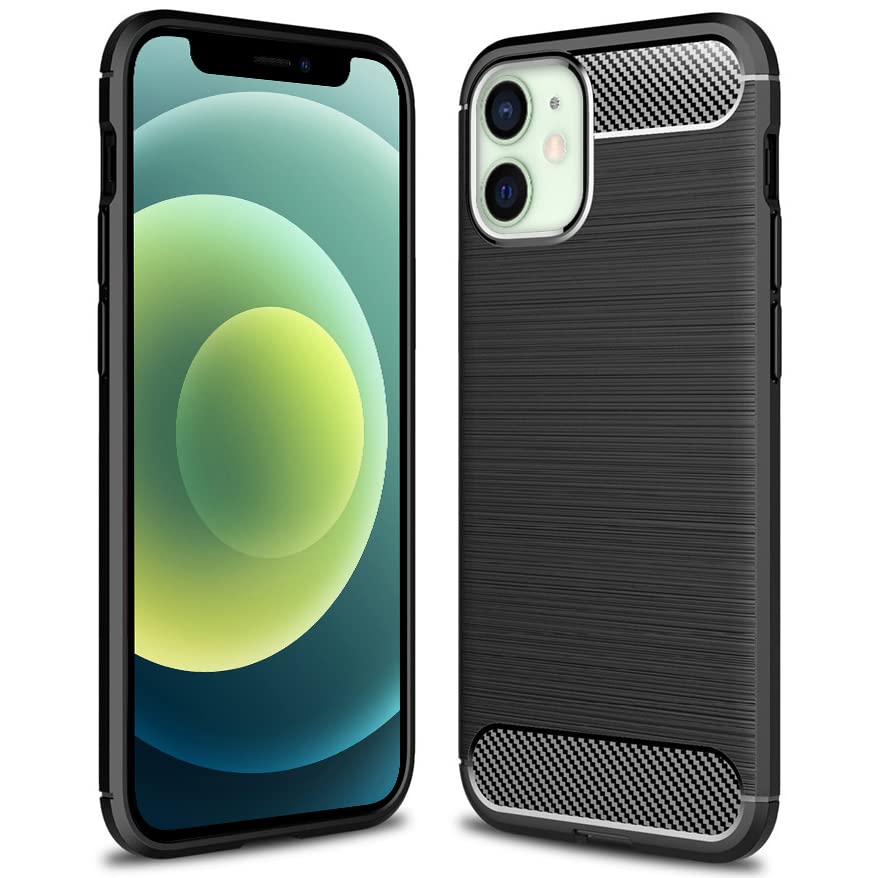 Plus Carbon Fiber Brushed Texture Shockproof Back Case Cover for iPhone 12 - Black (B09Y2GN9G1) Amazon Price History, Amazon Price Tracker