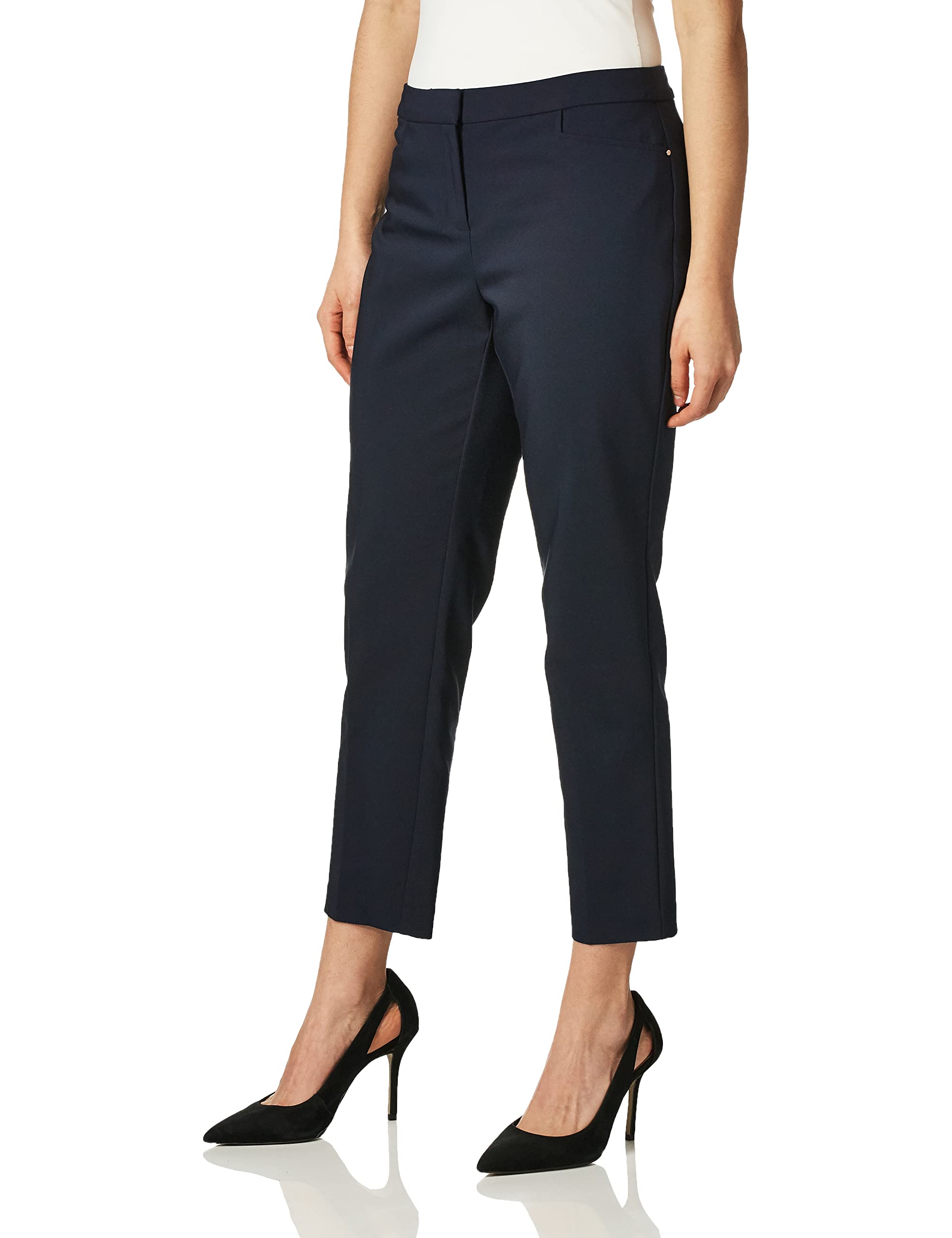 Rafaella Womens Lightweight Satin Twill Ankle Dress Pants Sizes 4-16