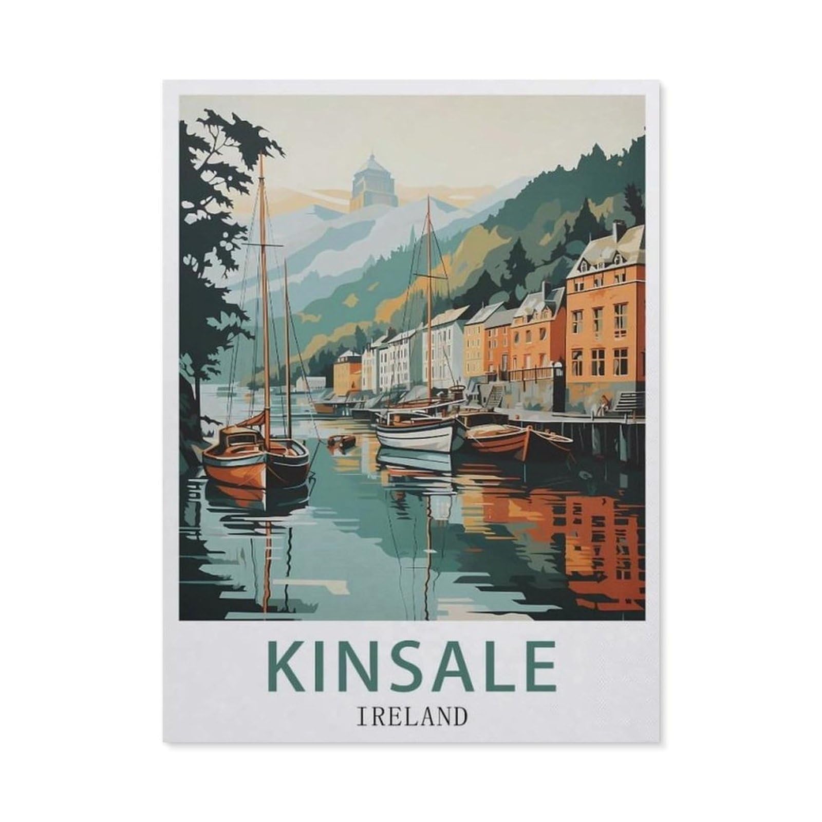 Vintage Metal Tin Sign，Kinsale Ireland(15x30cm）
