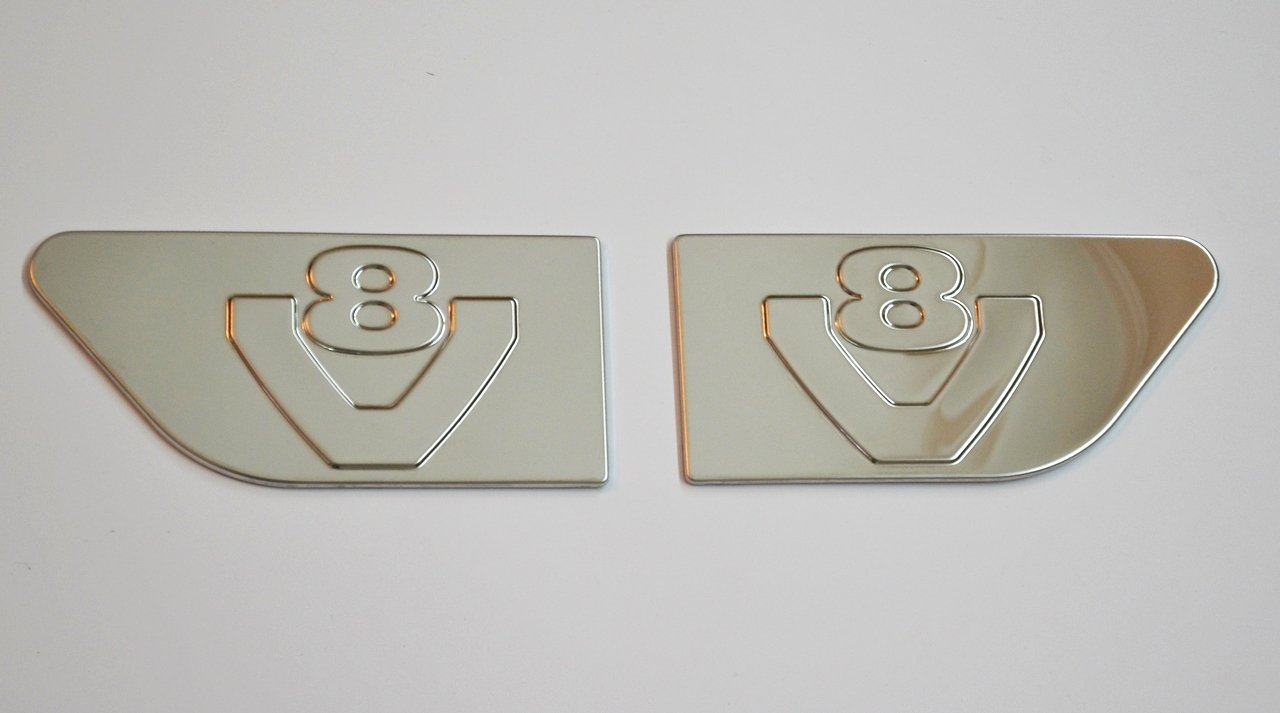 2 x lusterko polerowane ze stali nierdzewnej, akcesoria do Scania R V8 Decor skrzydełka lewe i prawe