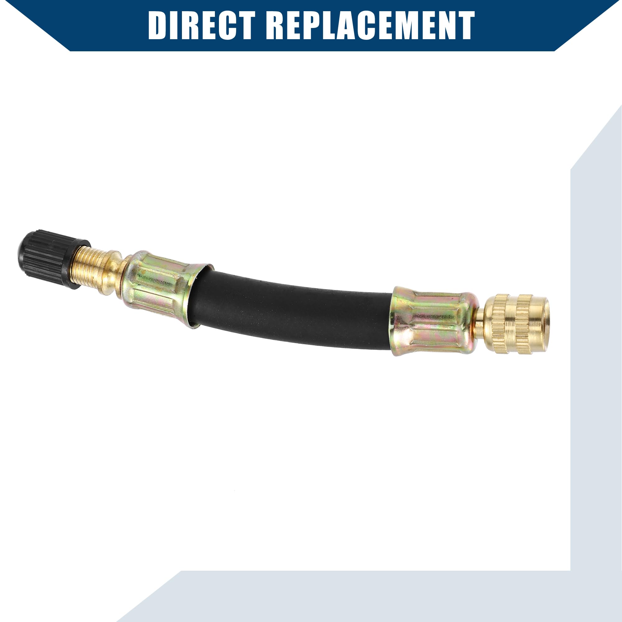 Rallonge De Tuyau De Gonflage 40 Cm - 2 En 1 Pour Valve Schrader Et Presta - Compatible Voiture, Moto, Vélo Electrique - Adaptateur Laiton Et Caoutchouc