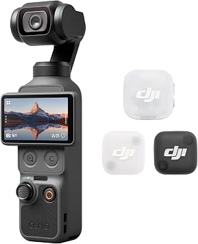 DJI Osmo Pocket 4 Standard Combo + Mic Mini 2 Transmitter Pocket Gimbal Vlog Camera 1" CMOS & 4K/240fps 3 Axis Image Stabilization 2x Lossless Zoom 107GB Built-in Storage 2" Swivel Screen Video
