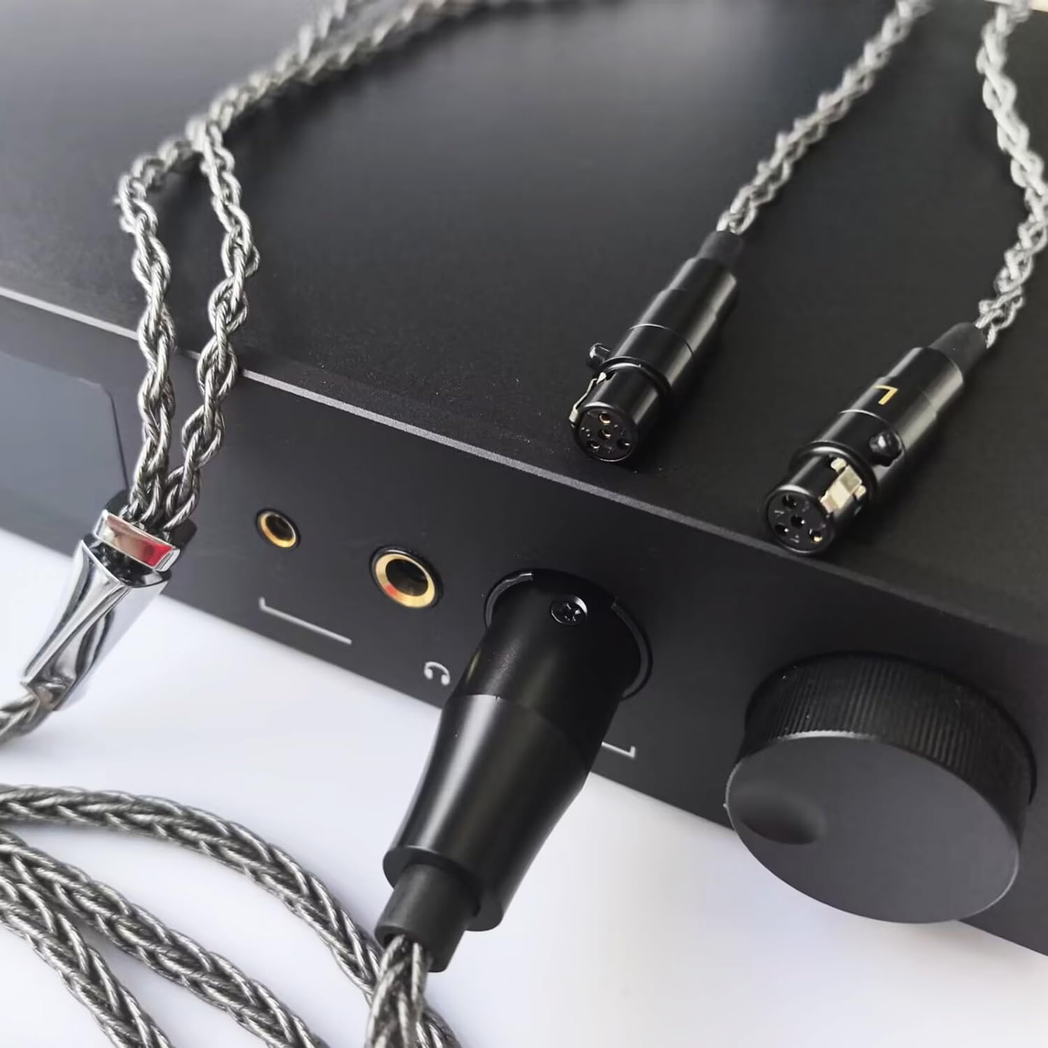 8 Core Silver Plated Upgraded Cable,HiFi Replacement Mini 4Pin XLR Compatible with Audeze LCD-2 LCD-3 LCD-4 LCD-X LCD-XC for Musician Audiophile 6.5ft 4PIN-XLR