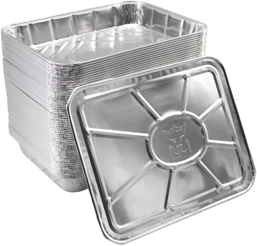 VEPATIM 100 Deckel Für Aluschalen - Passend Für 1500ml Schalen 25,2x13,2x7cm