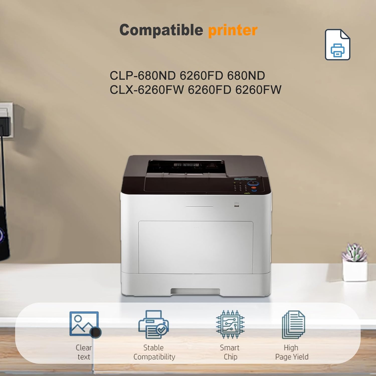 1 Pack CLT-W506 Black Waste Toner Container(with Chip) Yield 14,900 Pages Compatible for Samsung CLP-680ND 6260FD 680ND CLX-6260FW 6260FD 6260FW Printer