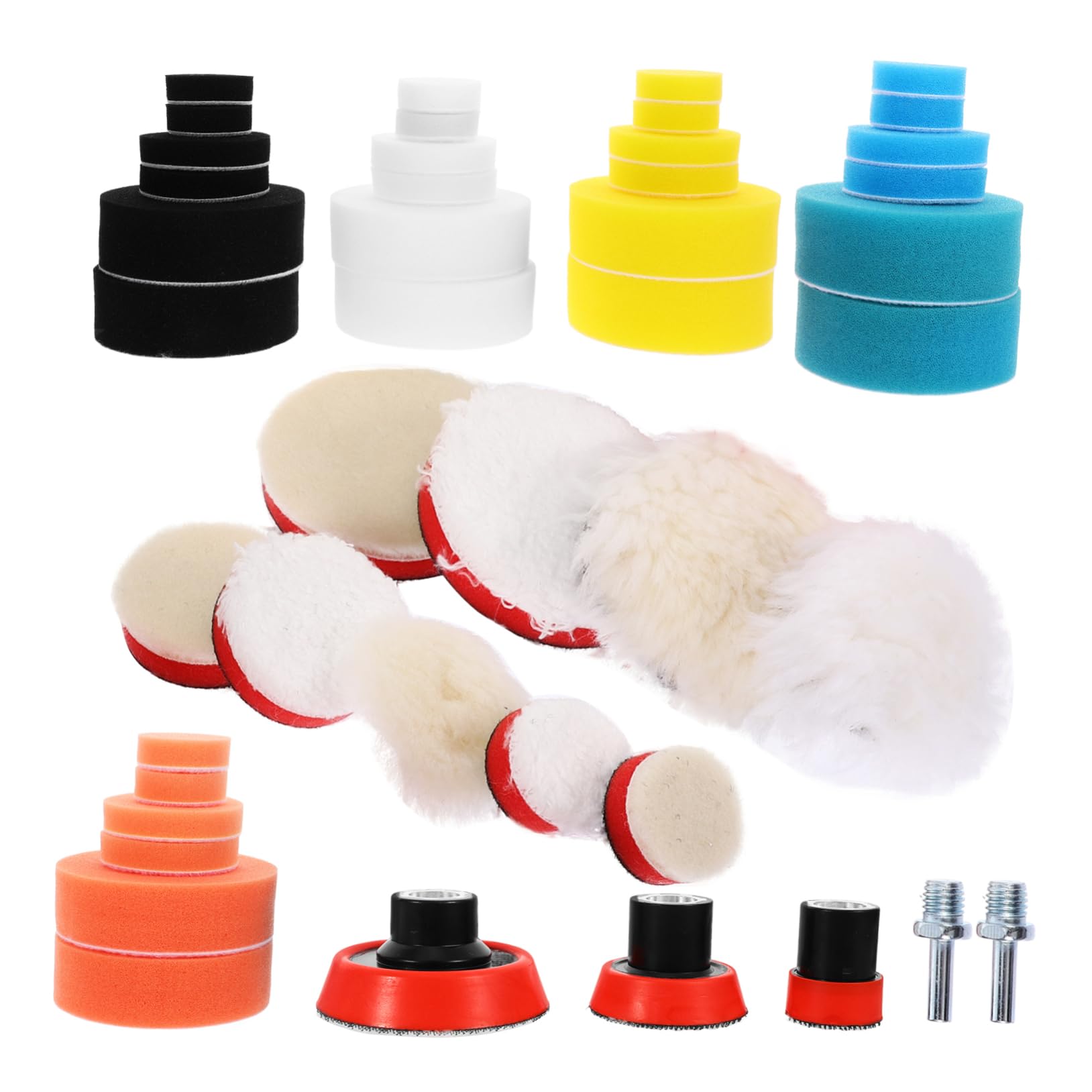 PRETYZOOM Tampone Per Lucidatura Autoadesivo in Spugna Kit Di Tamponi Lucidanti Per Trapano Ruote Per Lucidatura e Applicazione Di Cera