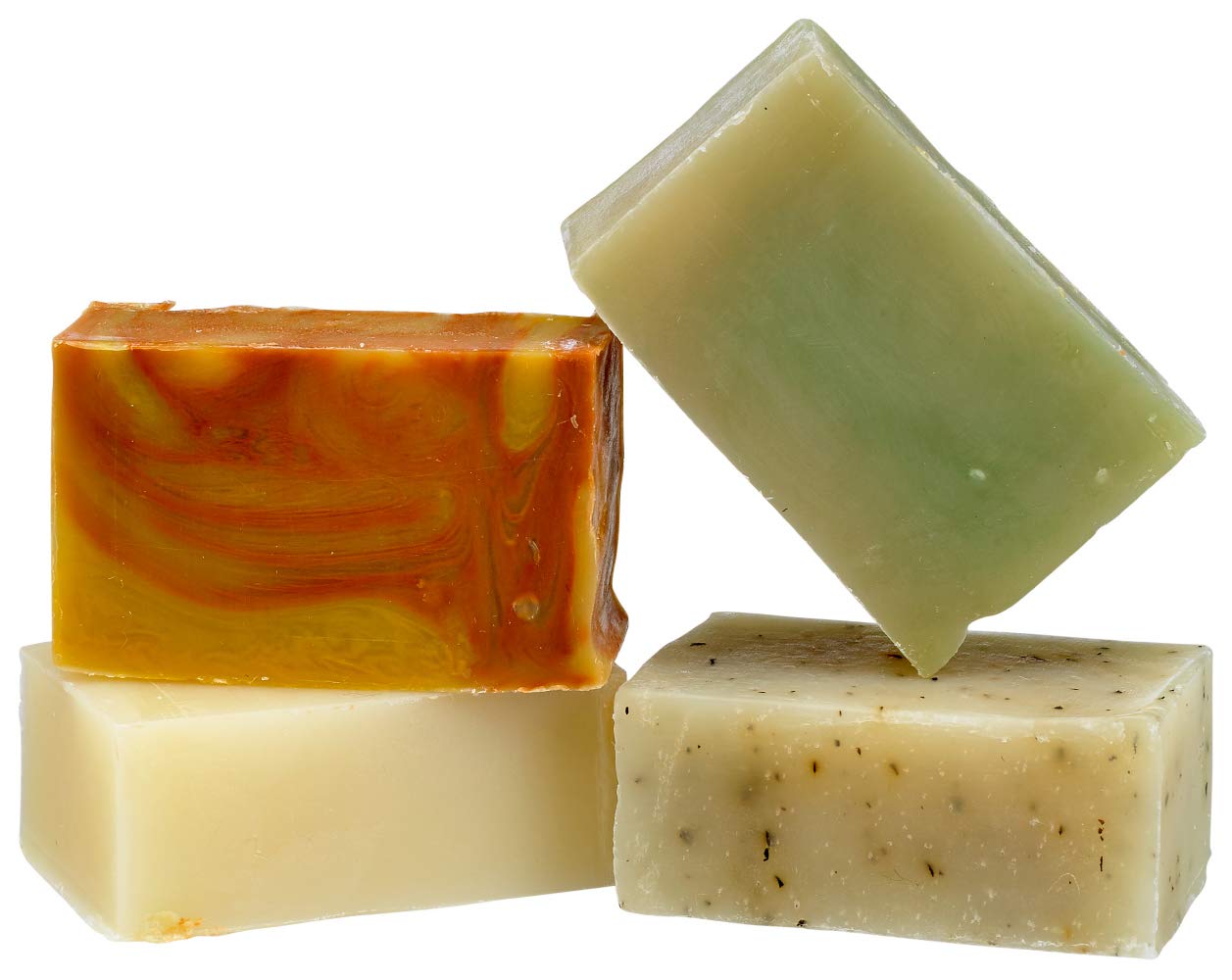 Fabulous Frannie Favorite's Essential Oil Herbal Soap Sampler Gift Set Includes Patchouli, Lavender, Tea Tree, and Peppermint - 2 Ounce (Pack of 4) …