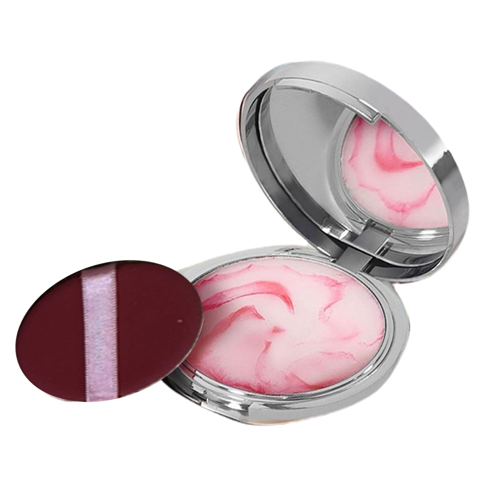 Portable Oil Absorbing Face Pressed Powder For Women Matte Look Powder Puff For Easy Application Face Makeup Powder