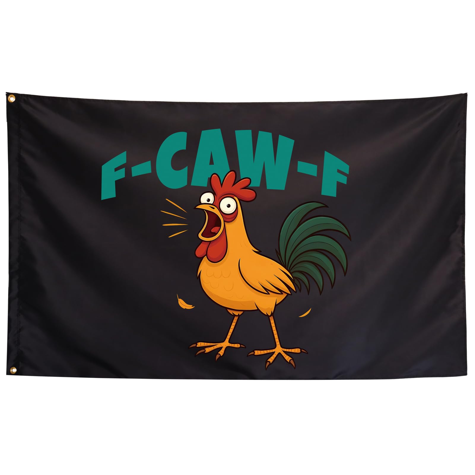 ZKflager F Caw F Funny Chicken Flags For Room Guys Meme Cool Flags Banner 3x5 Feet College Dorm Bedroom Wall Man Cave Girls Frat Indoor Outdoor Gifts