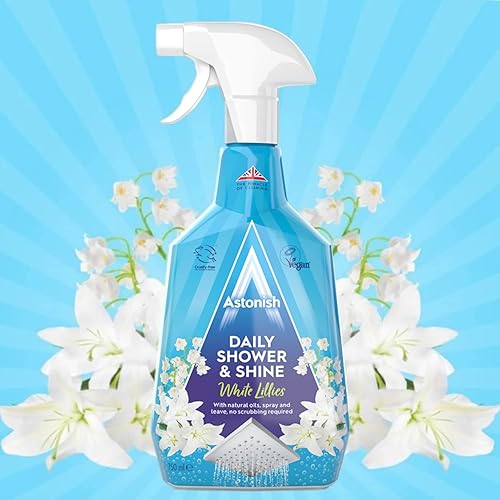 Miniatura 2 de Astonish Daily Shower Shine - Spray de limpieza de lirios blancos, paquete de 3 unidades, espuma de espray para después de la ducha, evita marcas de