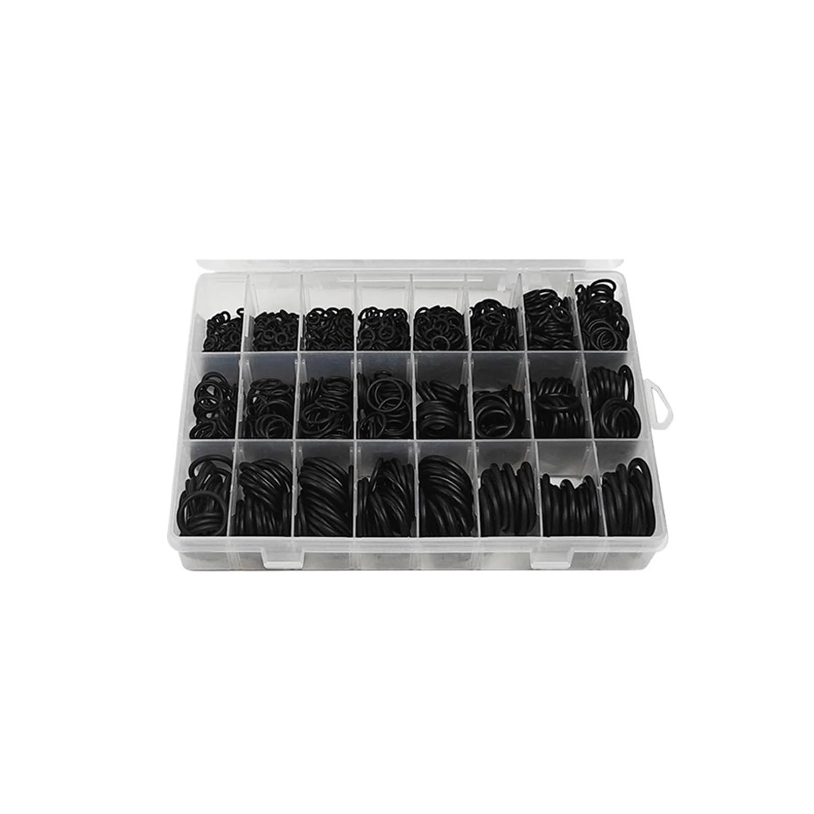 1200 unids/set juntas tóricas de goma for arandelas, surtido de estanqueidad, juntas tóricas de diferentes tamaños con juego de caja plástica