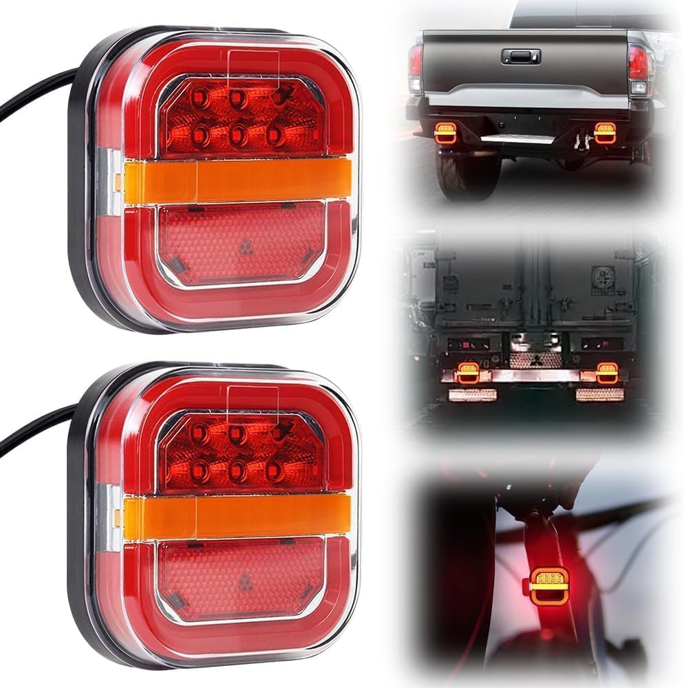 Brake Lights for Trailer, 2025 New Trailer Lights for Towing, Led Trailers Rear Lights Kit with Brake and Turn Signals,Waterproof,Light Kit Reverse for Trucks,Boat,RV,Vehicle,Caravan