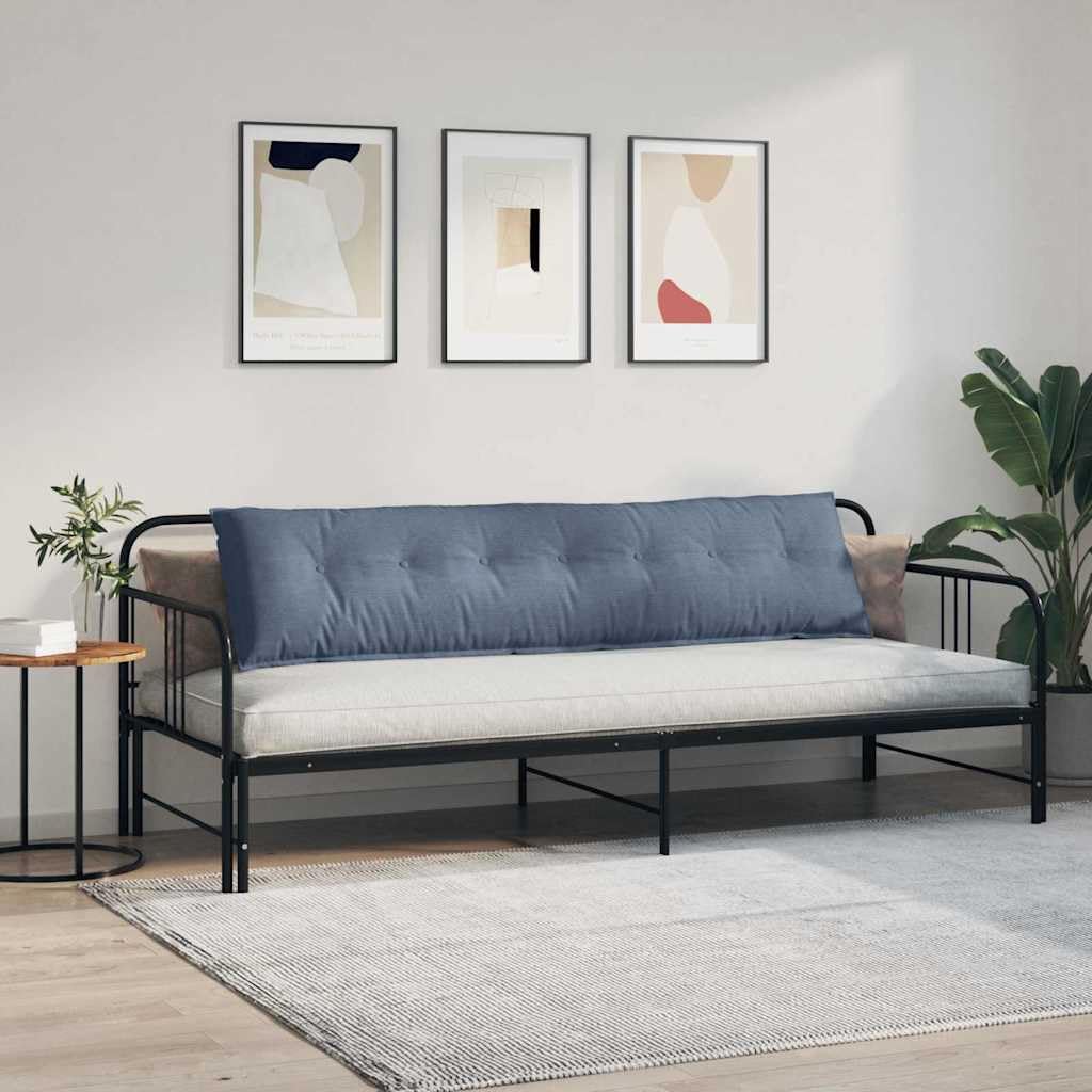 Rückenkissen Blau 200 x 50 cm Cordstoff - Komfortables Sofakissen mit abnehmbarem Bezug für Bett und Couch - Modernes Dekokissen für Wohnzimmer und Schlafzimmer