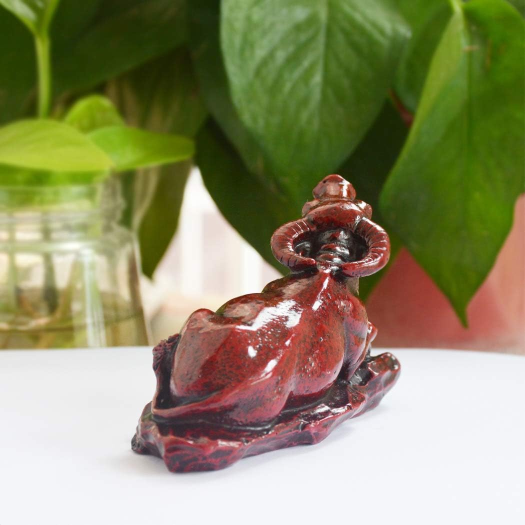 Feng Shui Chinese Zodiac Ox Year Wealth Bull Figurines Resin Collectible Home Table Art Decor Statue Gift (Dark red, Ox) image 5