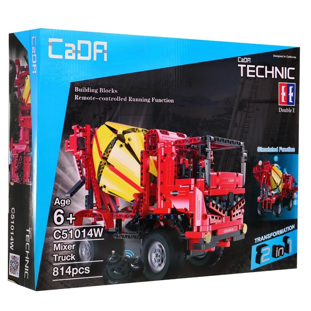 CaDA Mixer Truck/Scissor Lift 2-in-1 Brick Model 814pcs 51014W