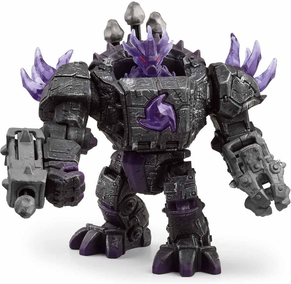 SCHLEICH ELDRADOR CREATURES | Robot Master delle Ombre 42557 con Mini Creature | Con funzione di tiro, vano segreto e busto rotante | Idea regalo per bambini da 7 anni in su | Set da 17 pezzi