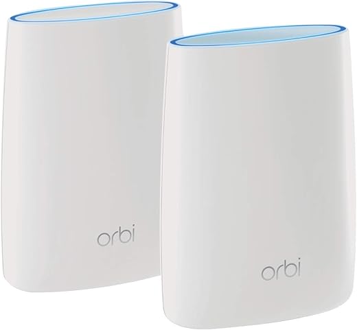 Netgear Orbi High Performance Ac3000 Tri-Band Whole Home Mesh WiFi System with 3Gbps Speed (Rbk50,1 Router&1 Satellite Covers Upto 5000 Sqft) 1…