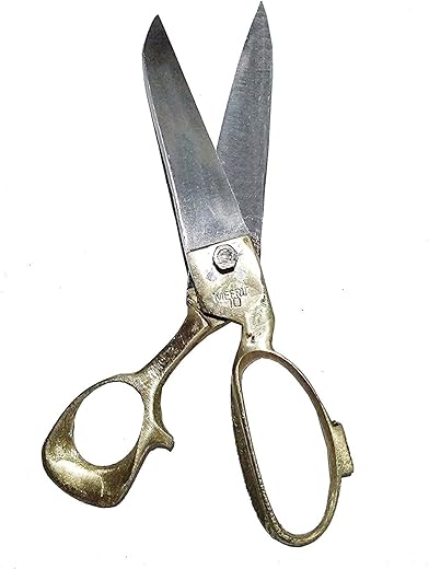 Textile Tailor & Leather Cutting Scissor 10″ Inches Brass Handle Series Scissors Sewing Fabric Leather Dressmaking Shears Professional Cutting 10…