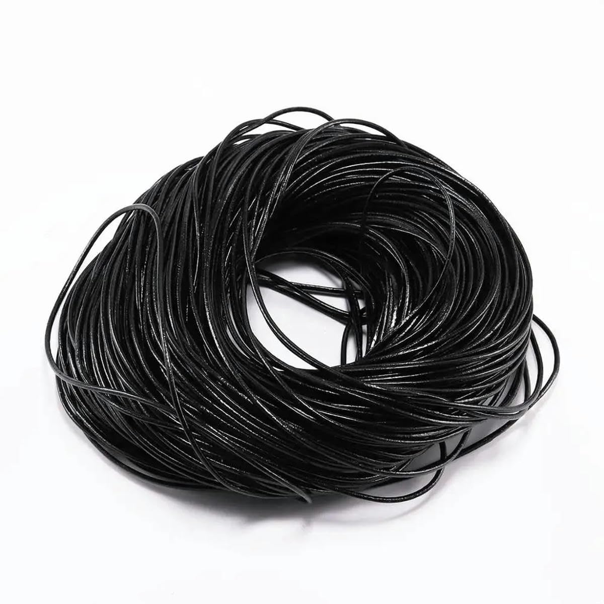 Corda di corda piatta in vera pelle di mucca da 2 metri per risultati di gioielli fai-da-te Collana di braccialetti che fanno 2 3 4 5 6 8 10 12 15 20 30mm