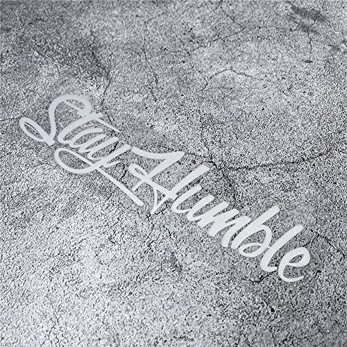 Image of Car Stickers for Stay Humble Auto Front Rear Windshield Window Decal Vans Truck Window Tail Decoration (Silver White, 500x125mm)