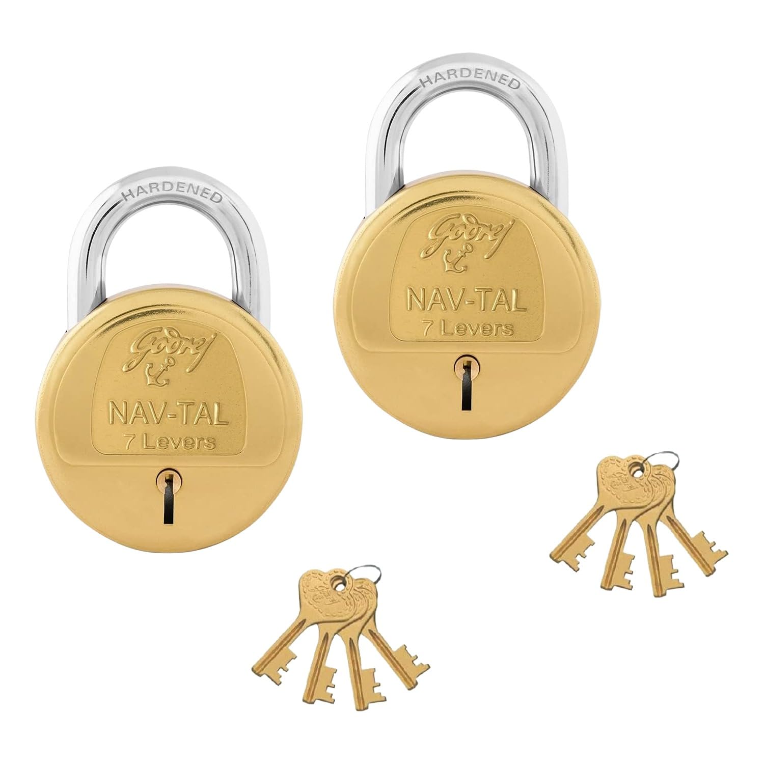 Godrej Padlock | Navtal 7 Lever with 50mm Shut Height | 65mm | Heavy Duty Brass Lock with Hardened Steel Long Shackle | 3 Keys | for Main Doors, Gates, Shutters, Lockers & Warehouses | 1 Yr Warranty — Amazon image 9