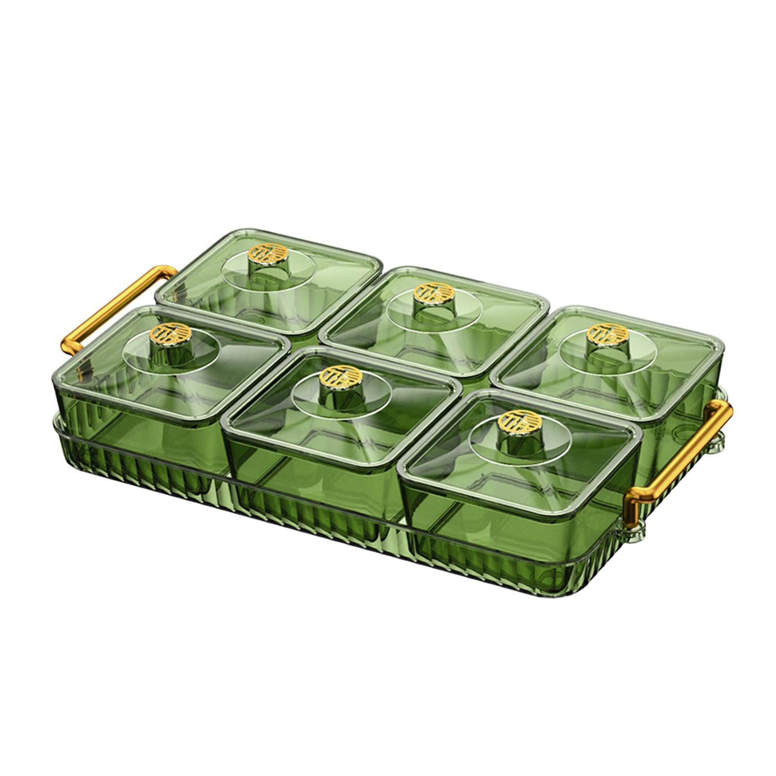 MICFENY Removable Snacks Platter Portable Dried Fruit Tray Candy Storage Box Snacks Fruit Tray Divided Serving Dishes Enduring