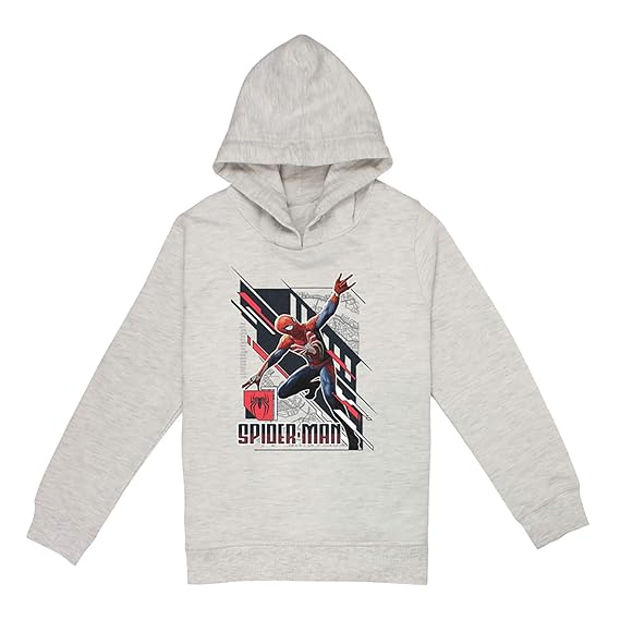 Kidsville Spiderman Grey Color Boys Hoodie