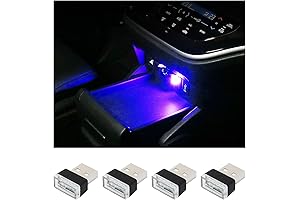 4-Pack Blue Cool Audi LED Ambient Car Interior Atmosphere Lighting Kit
