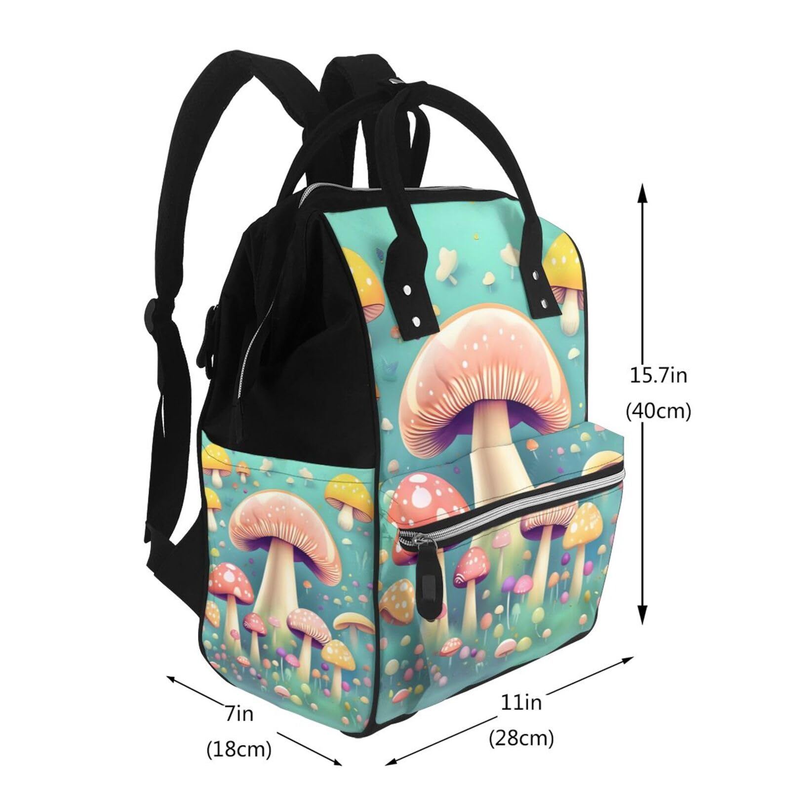 Mochila multifuncional para pañales de color rojo sólido, bolsa de pañales de gran capacidad con mamás y papás, viajes y uso diario
