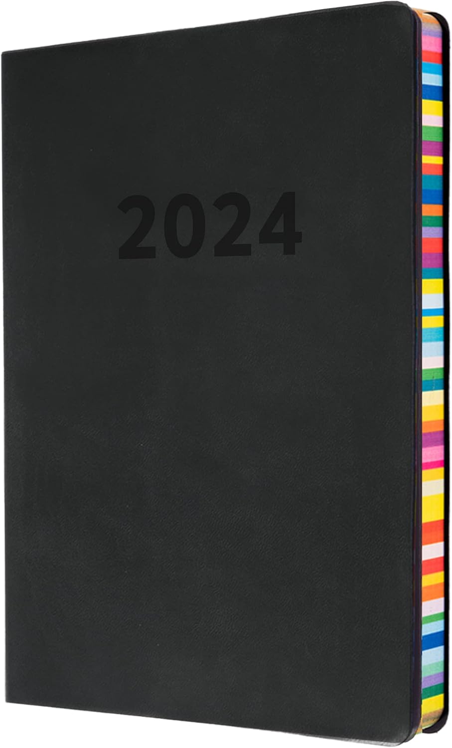 Collins Edge Rainbow 2024 Diary A5 Week to View Planner - Lifestyle Planner and Organiser for Office, Work, Personal and Home - January to December 2024 Diary - Weekly - Charcoal - ED153.U96-24