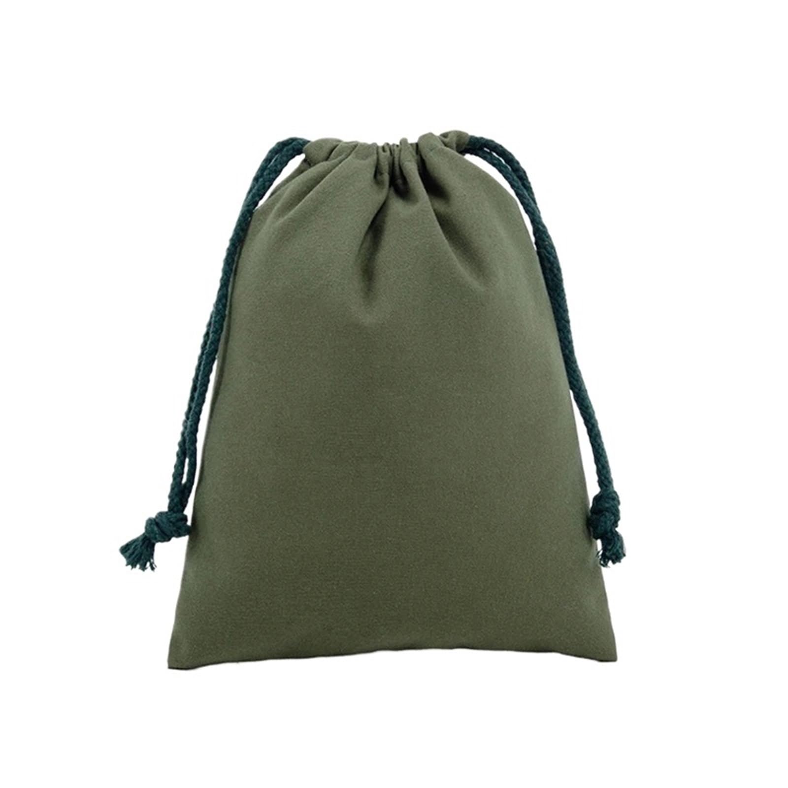 Linen Burlap Bag, Hessian Sack Drawstring Bags Multicolor Multiple Sizes(Green,7x10cm)