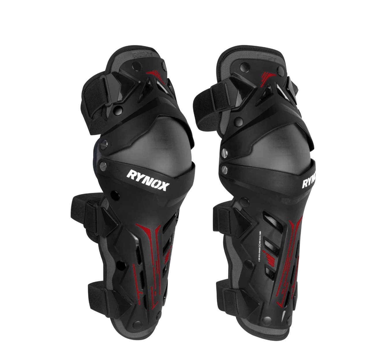 Rynox - Bastion Bionic Motorcycle Sports Riding Knee Guard/Slider… (Black & Red)
