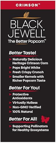 Miniatura 4 de Black Jewell Granos de palomitas de maíz gourmet, rojo carmesí, 28.35 onzas (paquete de 3)