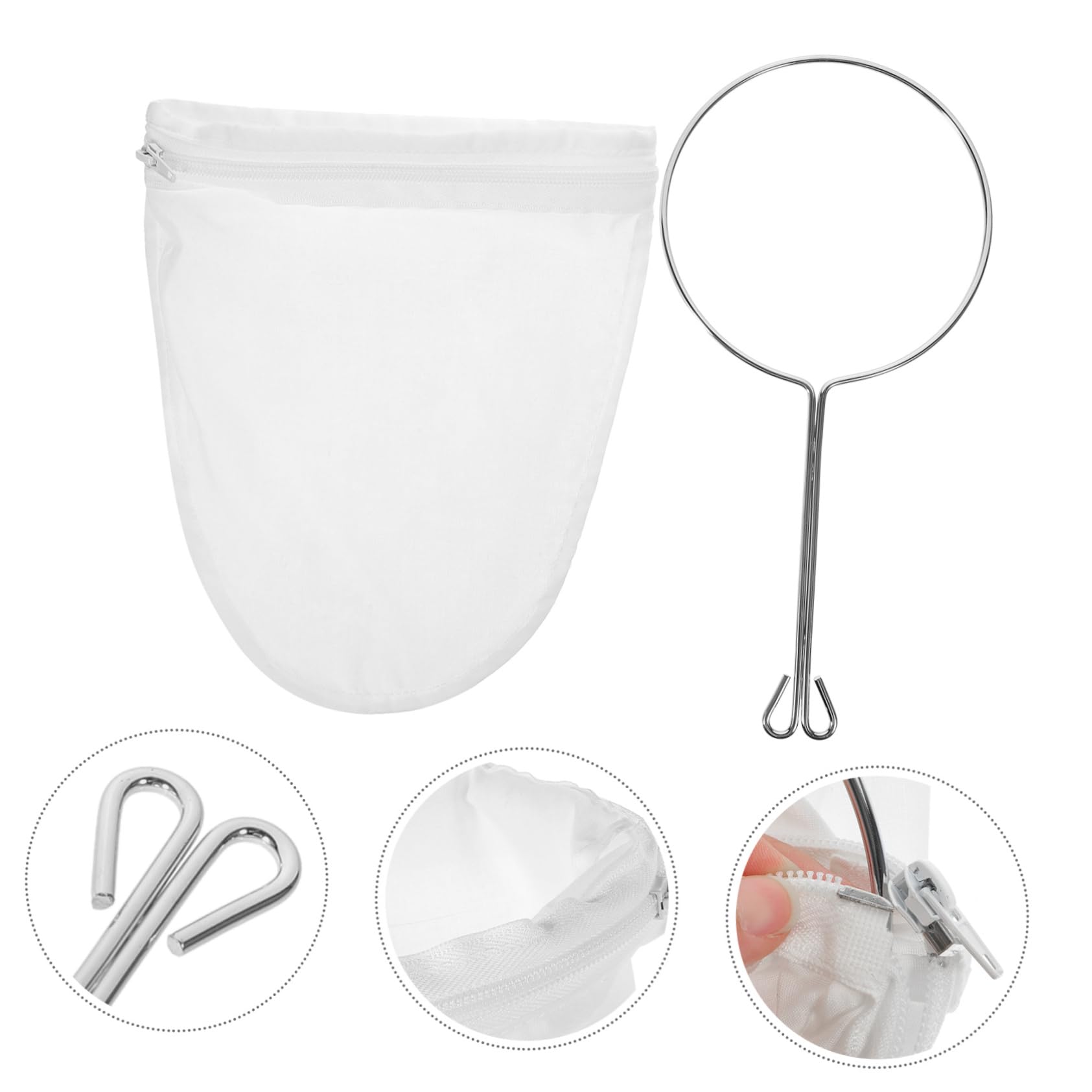 Bolsa de Filtro Reutilizable con Aro de Acero Inoxidable de Malla Fina 1