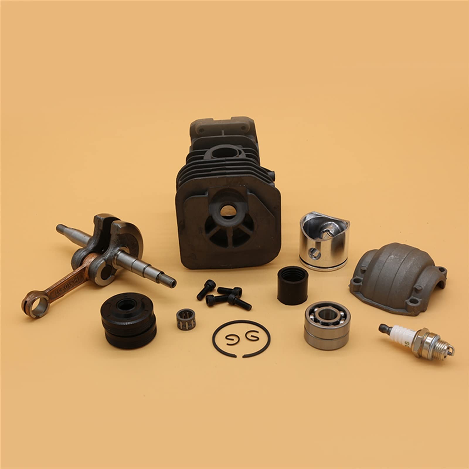 38 mm y amperio;Kit de motor de sello de aceite de cojinete de cigüeñal de cilindro de 40mm apto for HUSQVARNA 136 137 141 142 repuestos de motosierra 530069941(HUS137 38MM)