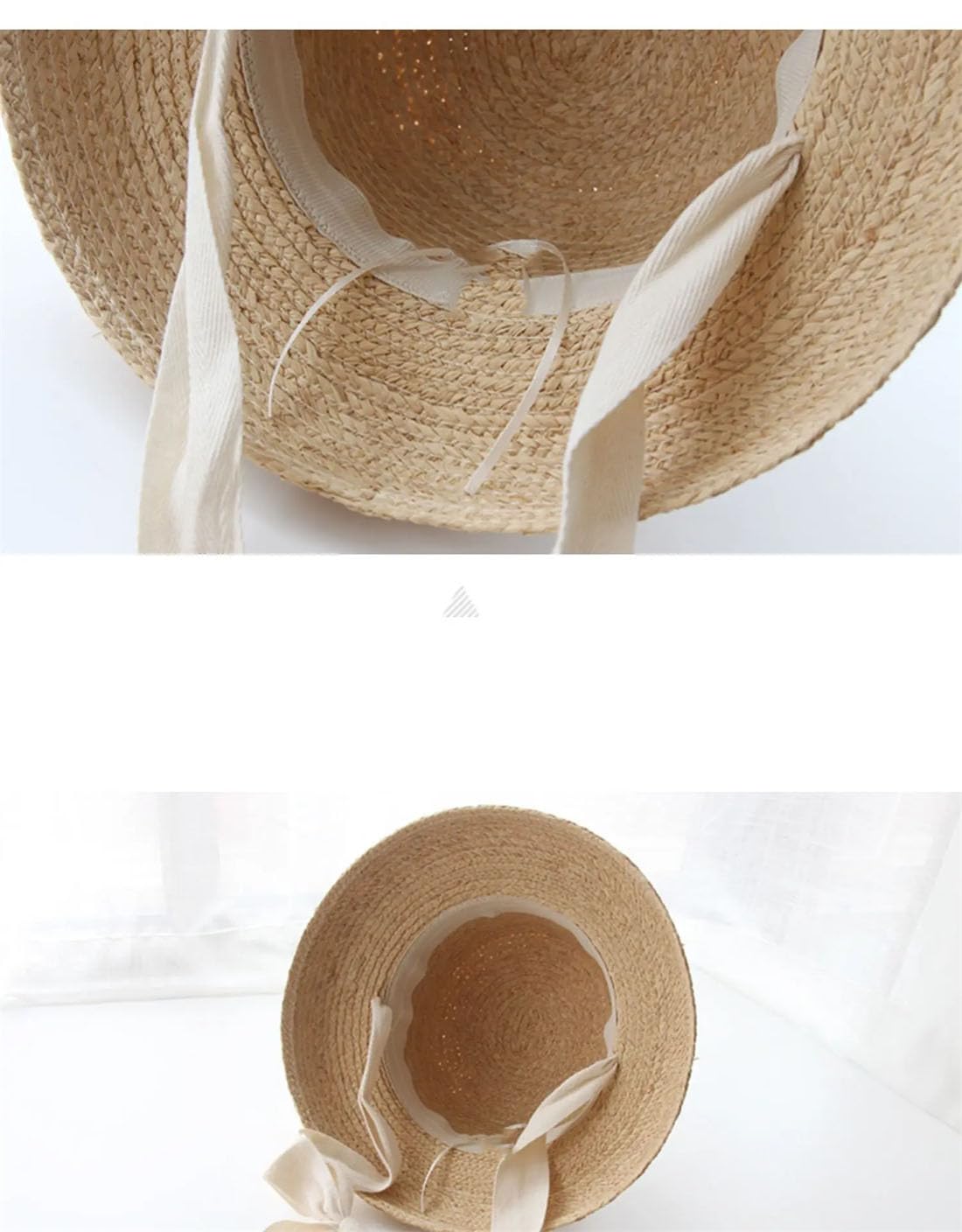 UIOKLMJH Fedoras Chapeau de paille à bord court pour femme