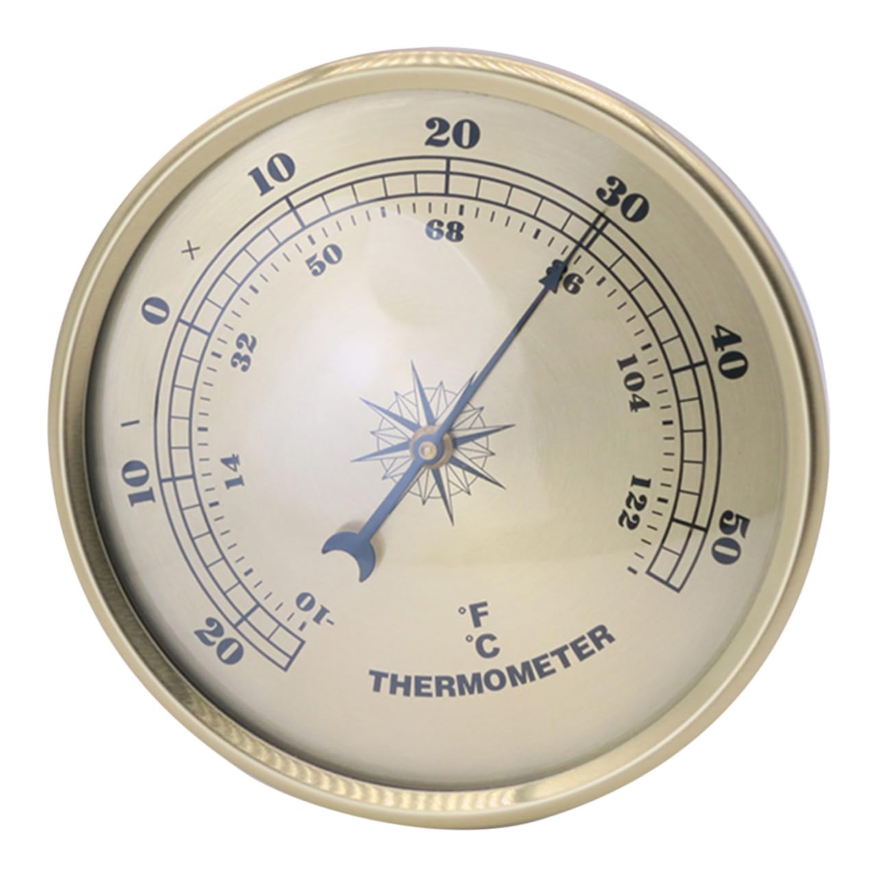 UKCOCO 3pezzi Termometro Rotondo Metallo Per Misurazione Della Temperatura Termometro Digitale Decorativo Per Uso Esterno e Facile Da Leggere e Pratico Per Casa Ufficio e Giardino