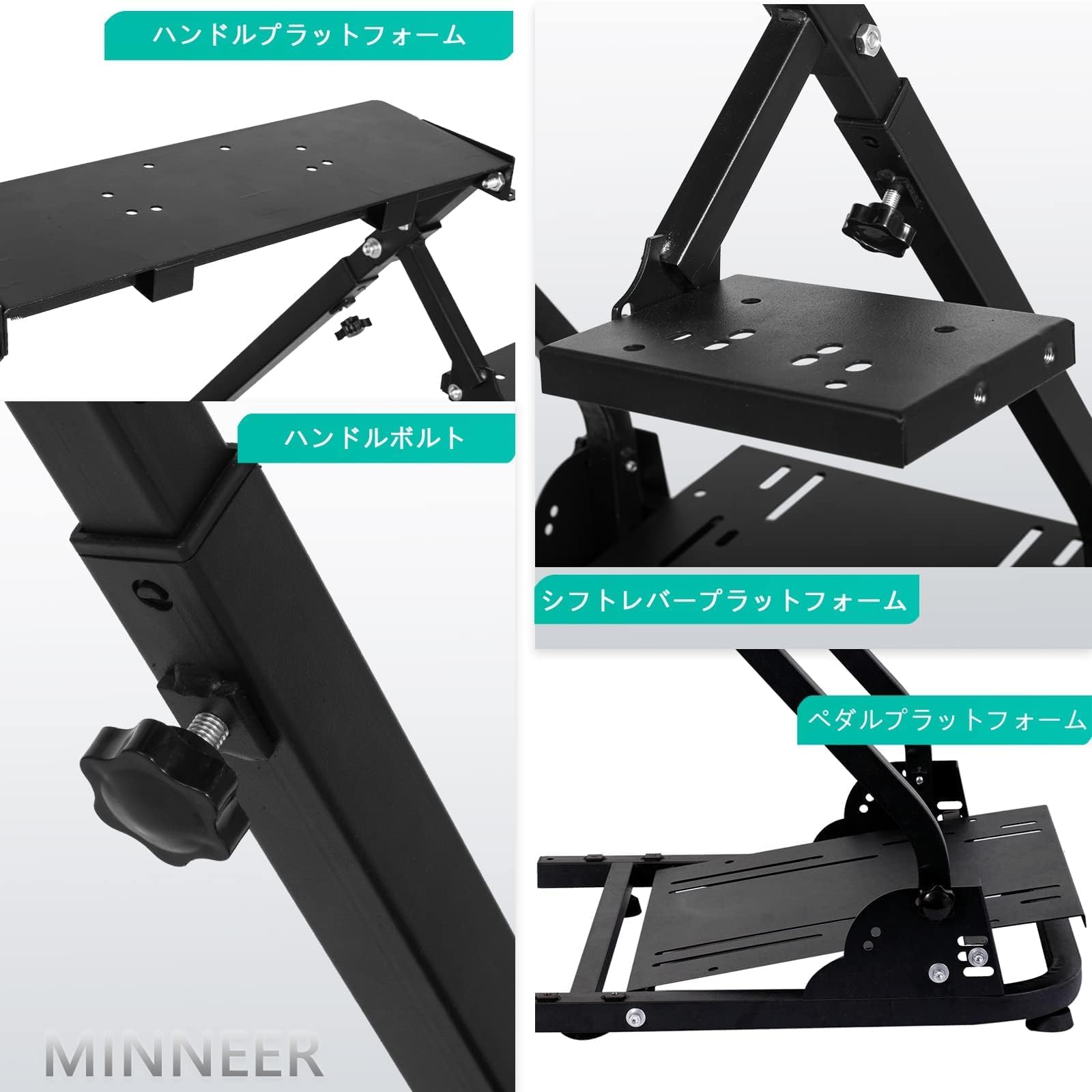 Amazon.co.jp: MINNEER 折りたたみ式レース用ステアリングホイール 