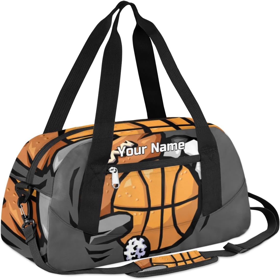 Personalized Cartoon Soccer Kids Duffle Bag Dance Gym Ball Sports Bag Suitcases for Boys Lightweight Overnight Weekender Travel Workout Bag Carry On Bag for Teen Boys Girls Sports Custom Kids Gifts