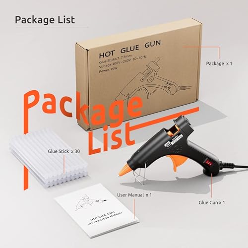 Miniatura 7 de Mini pistola de pegamento caliente con 30 barras de pistola de pegamento, perfecta para proyectos de bricolaje, artes y manualidades, pistola de